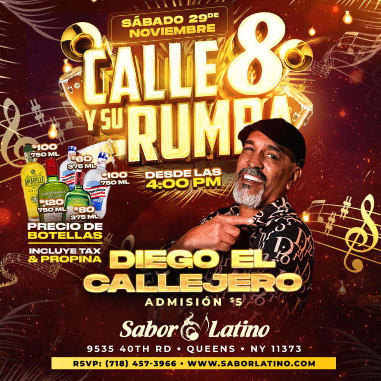 Event - CALLE 8 Y SU RUMBA | Sabor Latino - Queens, NY - Sat, November 29, 2025} | concert tickets
