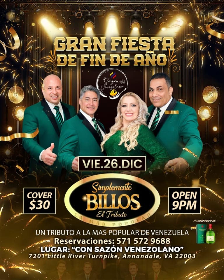 Event - Gran Fiesta de Fin de Año - SIMPLEMENTE BILLOS (El Tributo) - Annandale, VA - vie, 26 de diciembre de 2025} | concert tickets