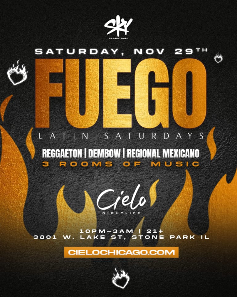 Event - Fuego Latin Saturdays - Stone Park, IL - Sat, November 29, 2025} | concert tickets