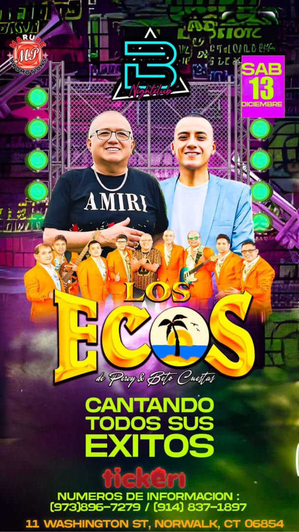 Event - LOS ECOS EN CONNECTICUT - Norwalk, CT - Sat, December 13, 2025} | concert tickets