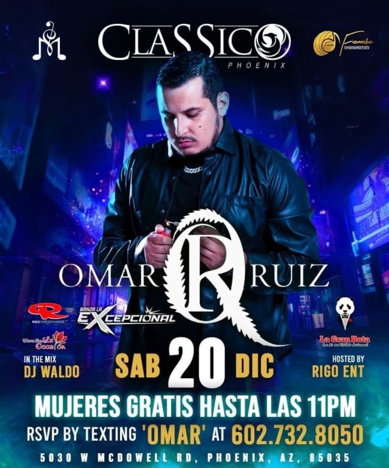 Event - OMAR RUIZ - Phoenix, AZ - Sat, December 20, 2025} | concert tickets