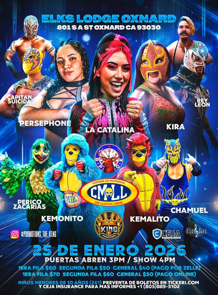 Event - Lucha Libre En Oxnard  - Oxnard, California - January 25, 2026 | concert tickets