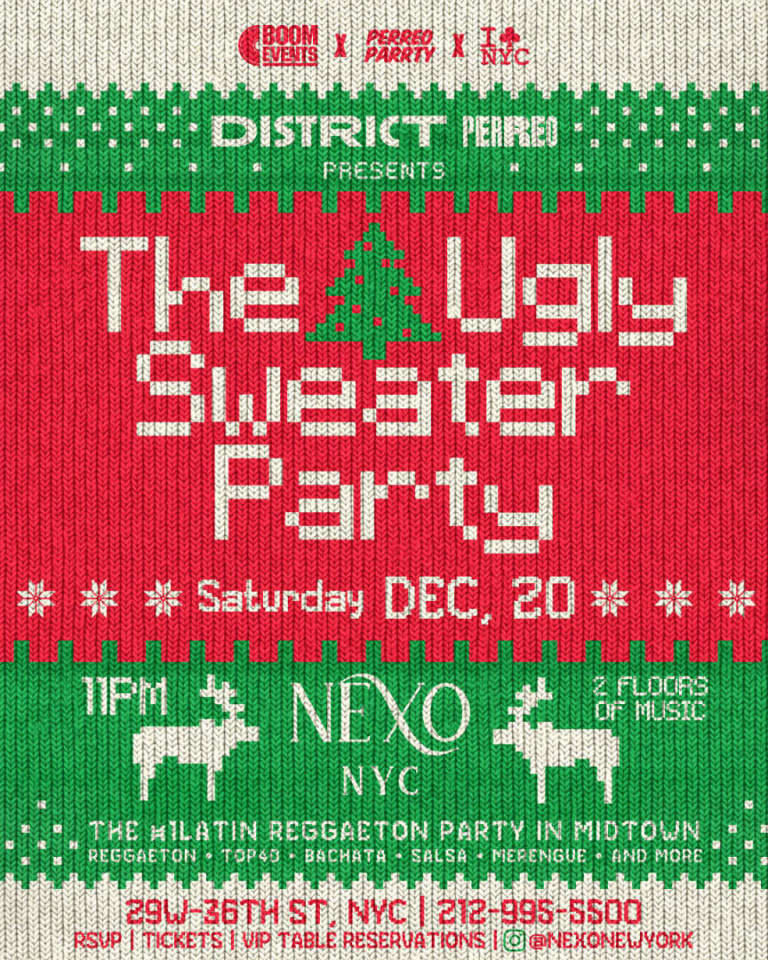 Event - UGLY SWEATER PARTY - DISTRICT PERREO @ NEXO NYC - New York, New York - December 20, 2025 | concert tickets
