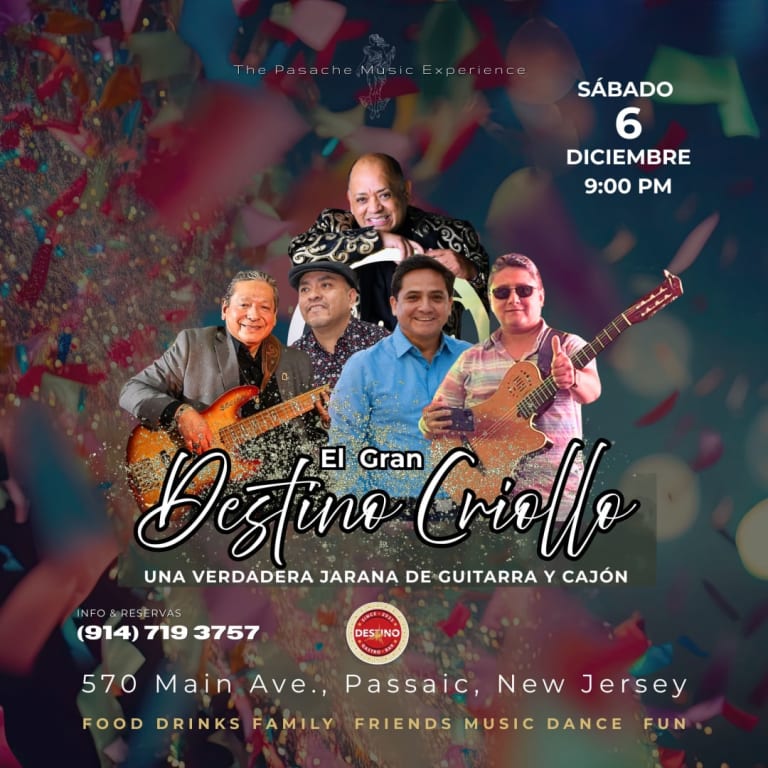 Event - EL GRAN DESTINO CRIOLLO - Una Verdadera Jarana de Guitarra y Cajón en Passaic, New Jersey - Passaic, New Jersey - December 6, 2025 | concert tickets