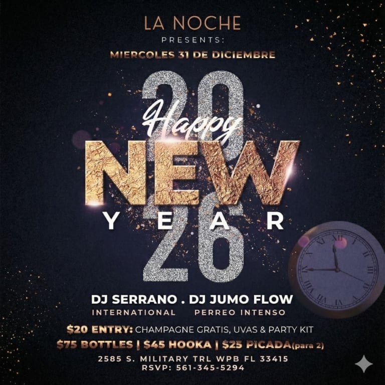 Event - NEW YEARS 2026 AT LA NOCHE NIGHTCLUB - West Palm Beach, Florida - December 31, 2025 | concert tickets
