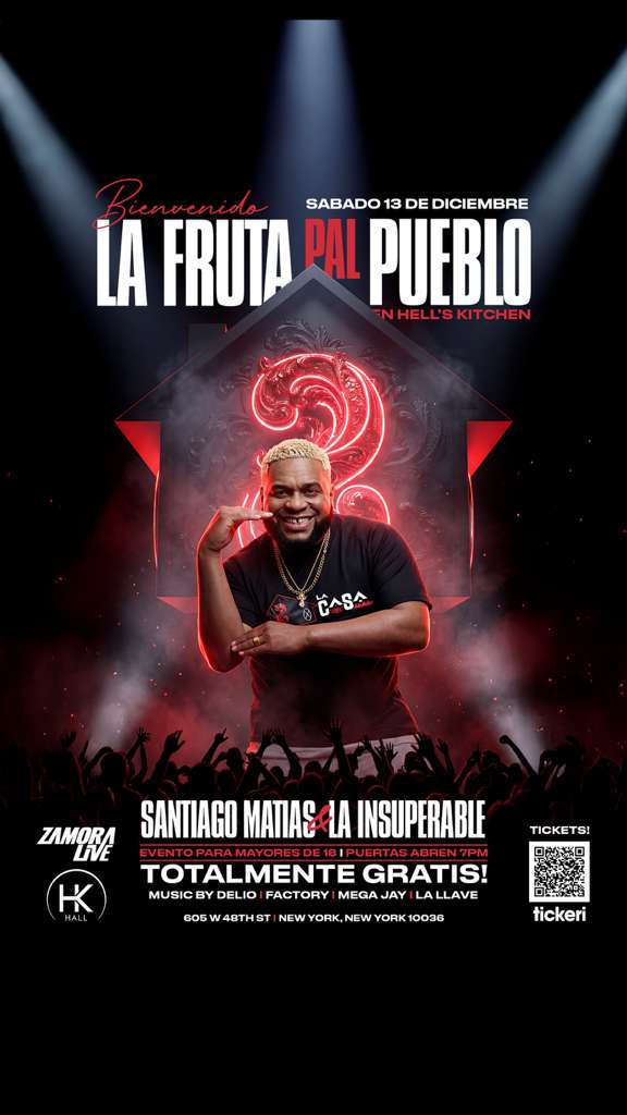 Event - Fruta pal pueblo en HK HALL NY - New York, NY - sáb, 13 de diciembre de 2025} | concert tickets