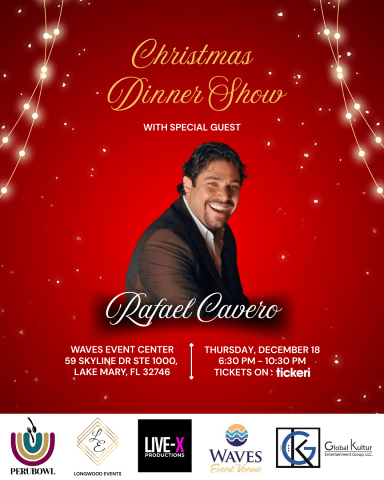 Event - Rafael Cavero Christmas Dinner Show  - Lake Mary, Florida - December 18, 2025 | concert tickets