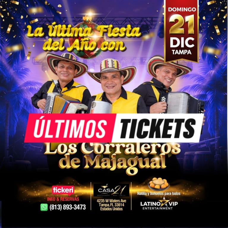 Event - LOS CORRALEROS DE MAJAGUAL EN TAMPA FL - Tampa, FL - dom, 21 de diciembre de 2025} | concert tickets