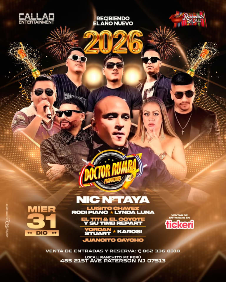 Event - Fiesta Rumbera 2026 con Nic N Taya & Luisito Chavez y muchos mas en vivo - Paterson, New Jersey - December 31, 2025 | concert tickets