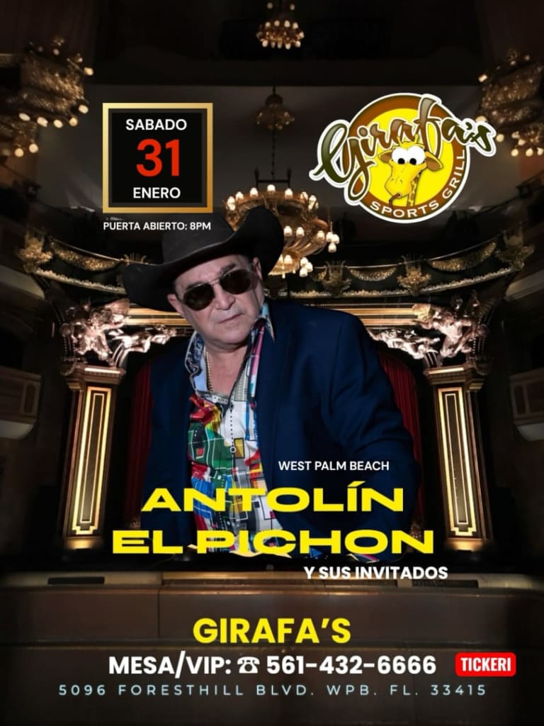 Event - ANTOLÍN EL PICHON en WEST PALM BEACH  - West Palm Beach, Florida - January 31, 2026 | concert tickets