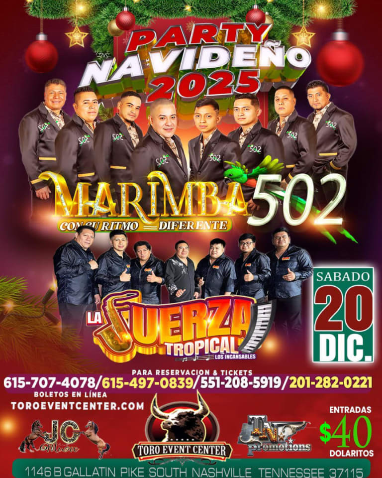 Event - Marimba 502, La Fuerza Tropical  - Nashville, Tennessee - December 20, 2025 | concert tickets
