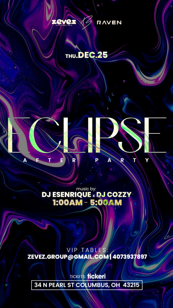 Event - ECLIPSE - AFTER PARTY - Columbus, Ohio - December 25, 2025 | concert tickets