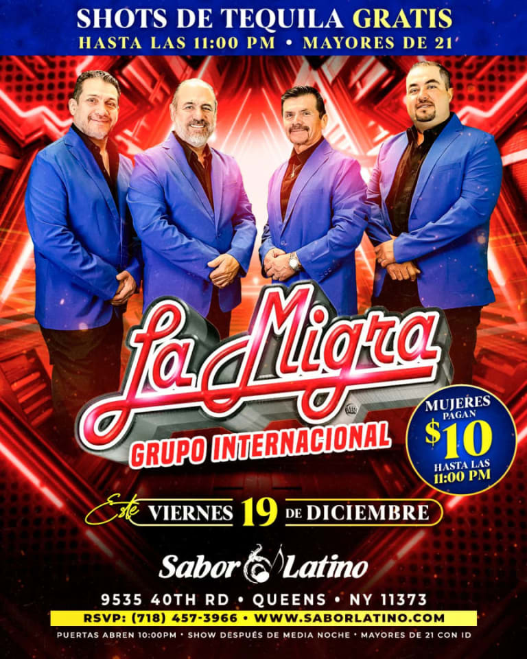Event - LA MIGRA | Sabor Latino - Queens, NY - vie, 19 de diciembre de 2025} | concert tickets