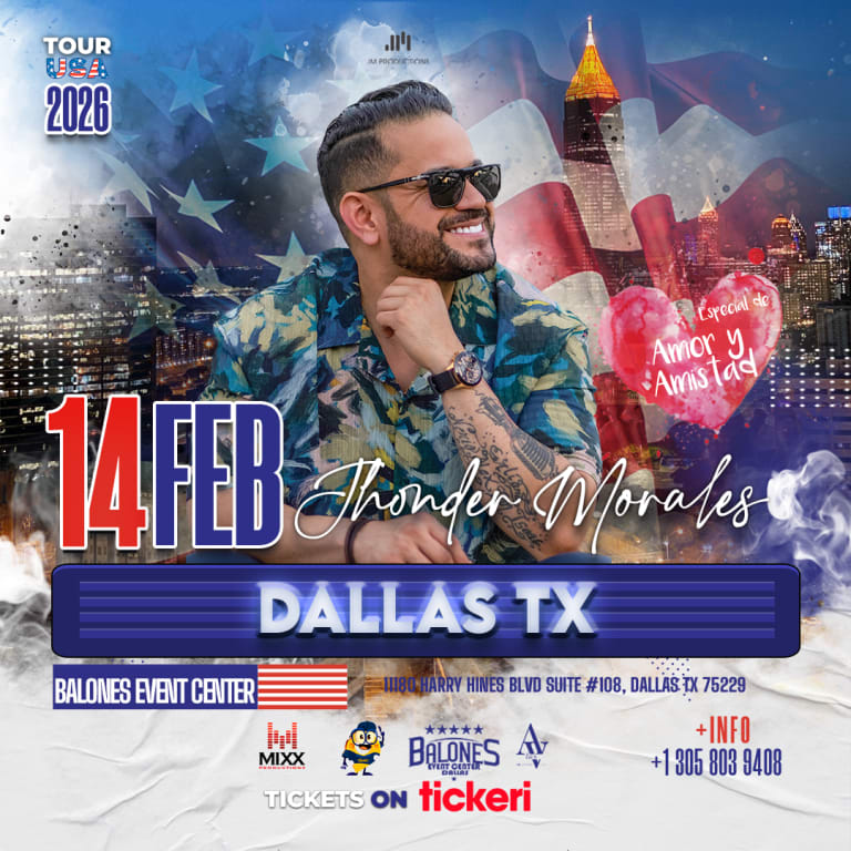 Event - Jhonder Morales En Dallas - Dallas, Texas - 14 de febrero de 2026 | concert tickets