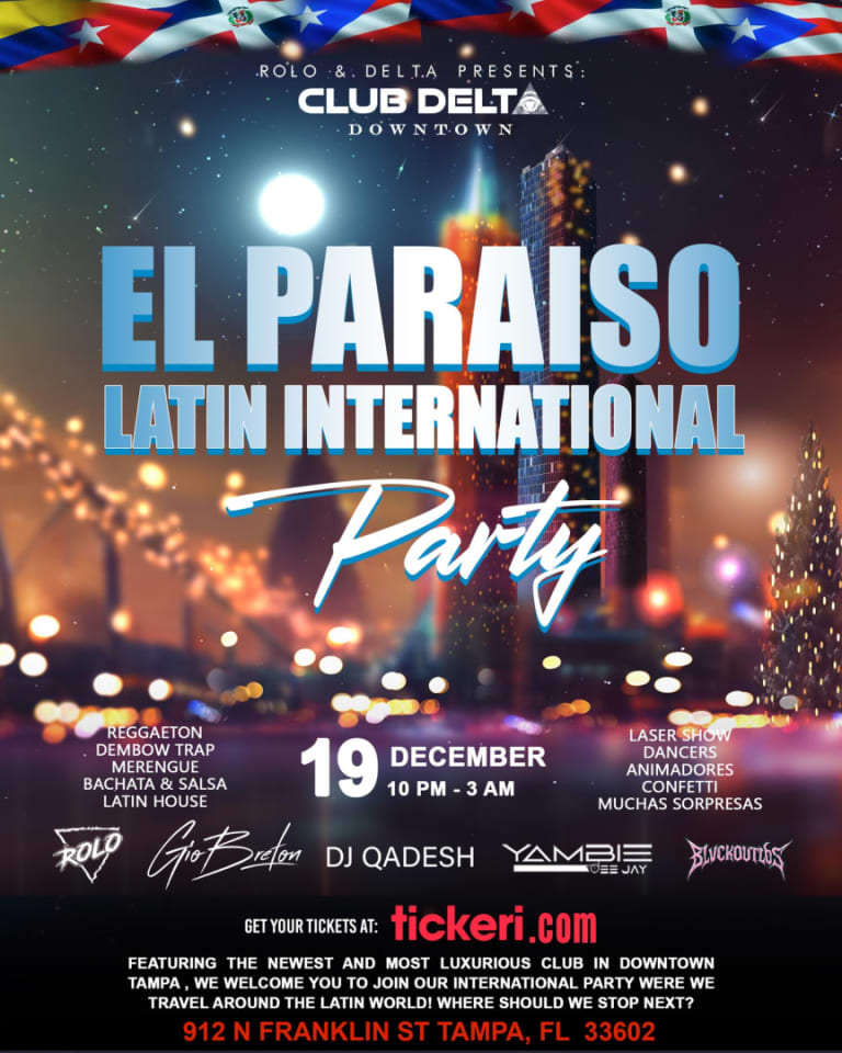 Event - El Paraiso Latin Fridays @ dowtown Delta - Tampa, Florida - December 19, 2025 | concert tickets