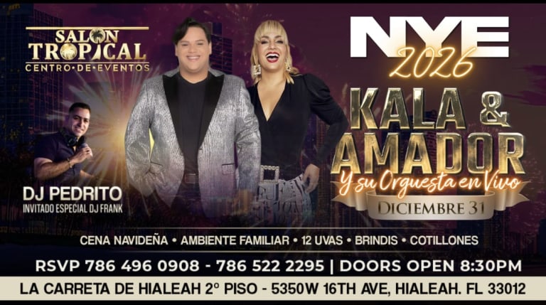 Event - RECIBE EL 2026 EN EL SALON TROPOICAL DE LA CARRETA DE HIALEAH - Hialeah, Florida - December 31, 2025 | concert tickets