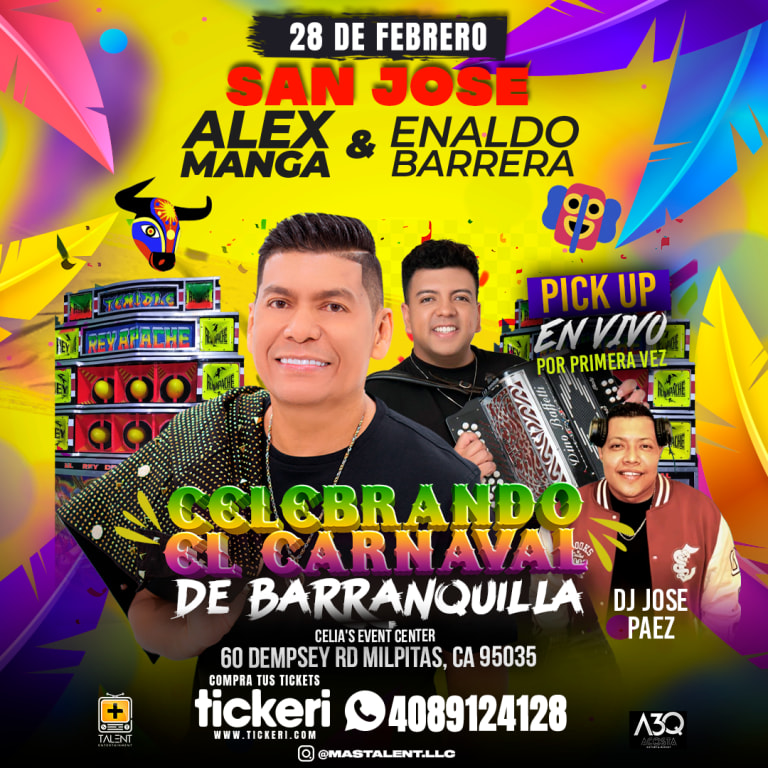 Event - ALEX MANGA - Milpitas, CA - Sat, February 28, 2026} | concert tickets