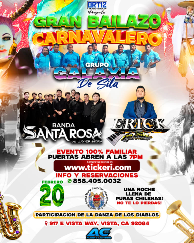 Event - Baile Carnavalero - Vista, California - February 20, 2026 | concert tickets