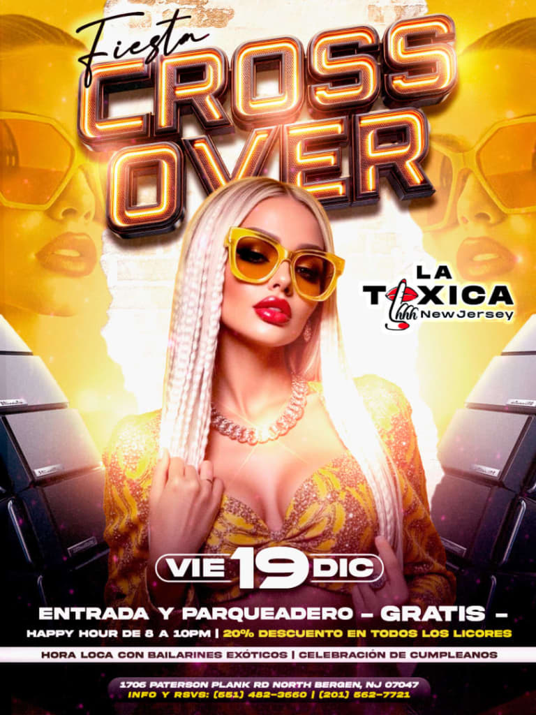 Event - PARTY CROSSOVER EN LA TOXICA - North Bergen, NJ - Fri, December 19, 2025} | concert tickets