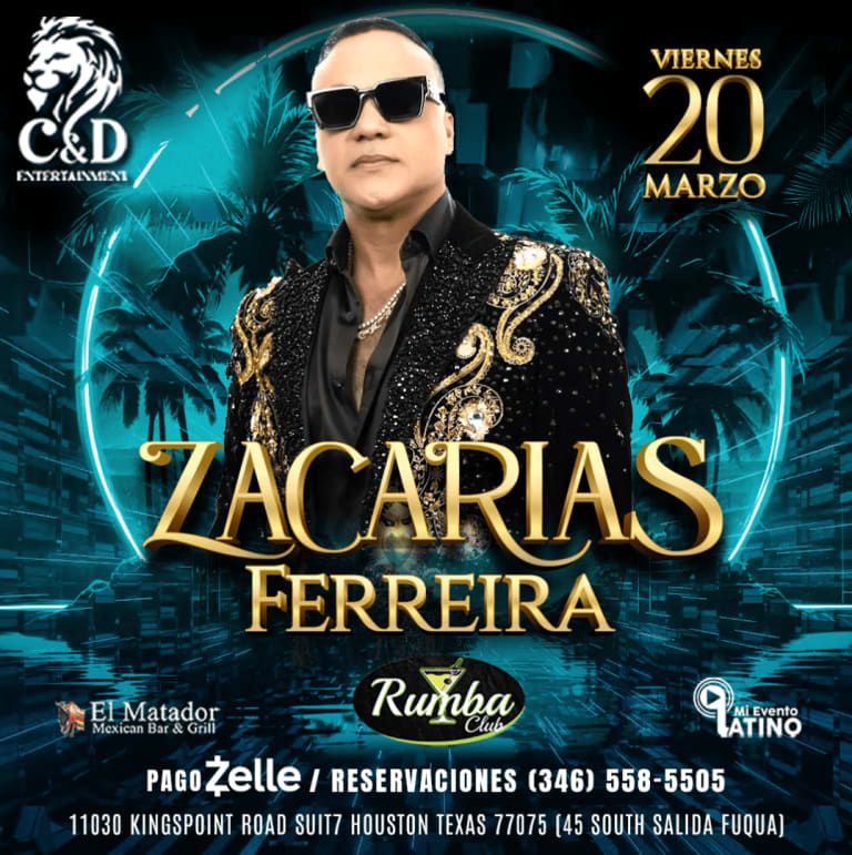 Event - Zacarias Ferreira en concierto - Houston, TX - vie, 20 de marzo de 2026} | concert tickets