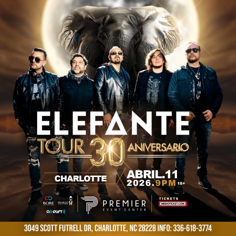 Event - Elefante tour 30 Aniversario en  Charlotte - Charlotte, North Carolina - April 11, 2026 | concert tickets