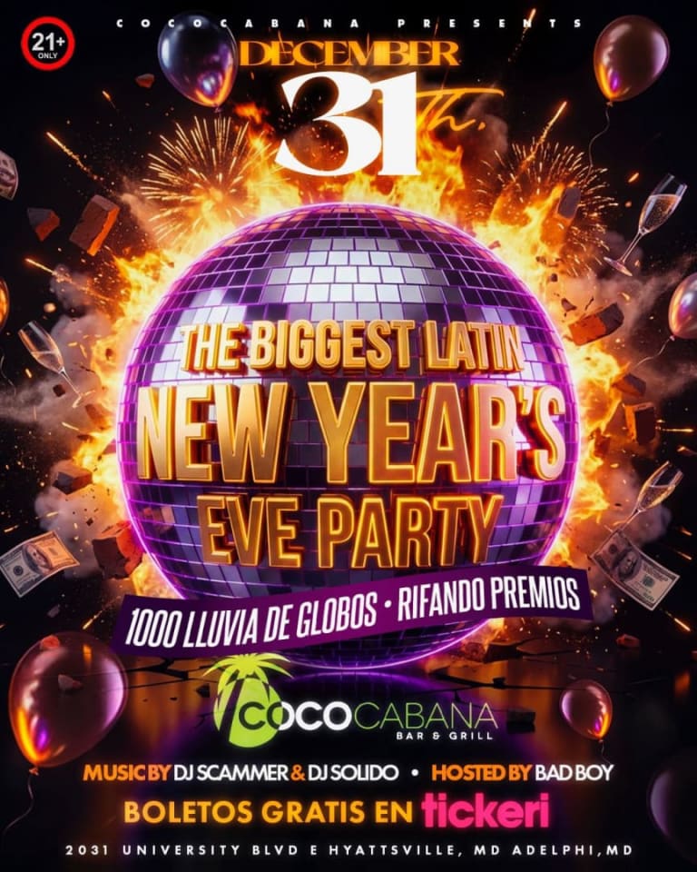 Event - The biggest Latin NYE party - Hyattsville, Maryland - December 31, 2025 | concert tickets