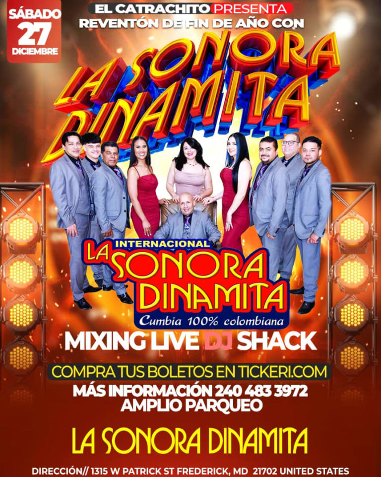 Event - REVENTON DE FIN DE AÑO CON LA SONORA DINAMITA - Frederick, Maryland - December 27, 2025 | concert tickets