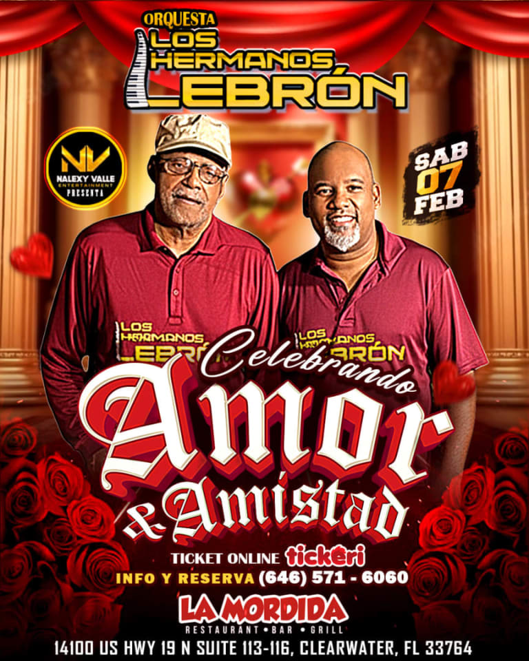 Event - LOS HERMANOS LEBRON EN LA MORDIDA CLEAR WATER Y TAMPA BAY  - Clearwater, Florida - February 7, 2026 | concert tickets