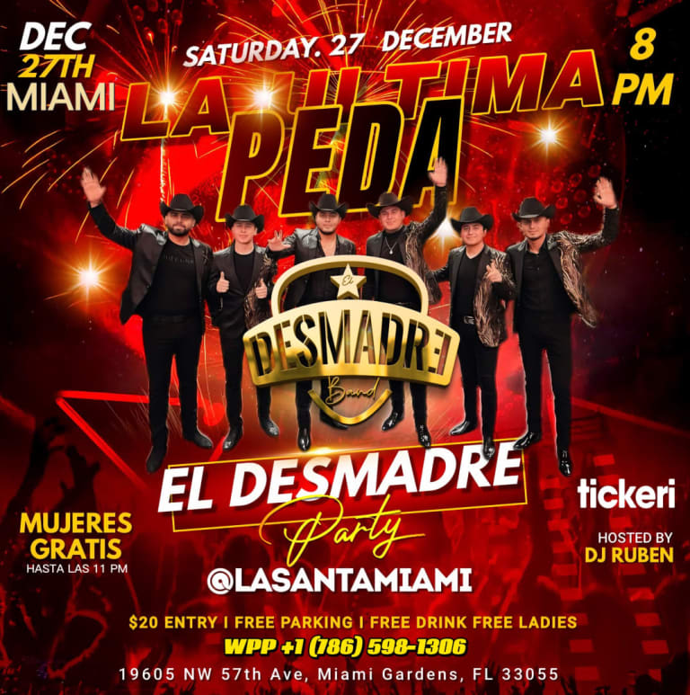 Event - La Última Peda Del Año / Desmadre Band En Miami - Miami Gardens, Florida - December 27, 2025 | concert tickets