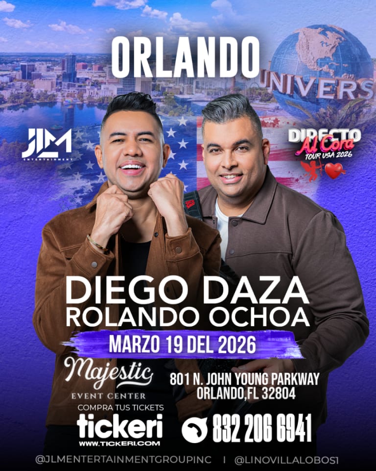 Event - Diego Daza & Rolando Ochoa en vivo en Orlando - Orlando, Florida - March 19, 2026 | concert tickets