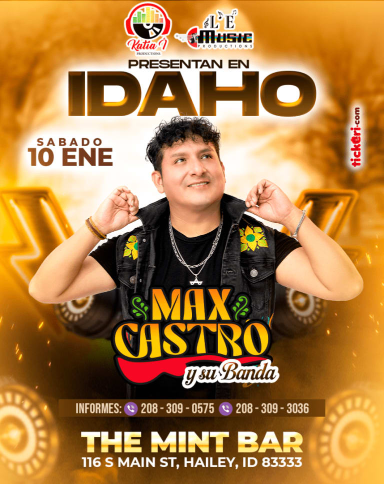 Event - Max Castro y su banda en IDAHO  - Hailey, Idaho - January 10, 2026 | concert tickets