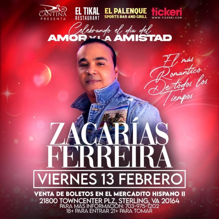 Event - ZACARÍAS FERREIRA LA VOZ DE LA TERNURA!!! - Sterling, Virginia - February 13, 2026 | concert tickets