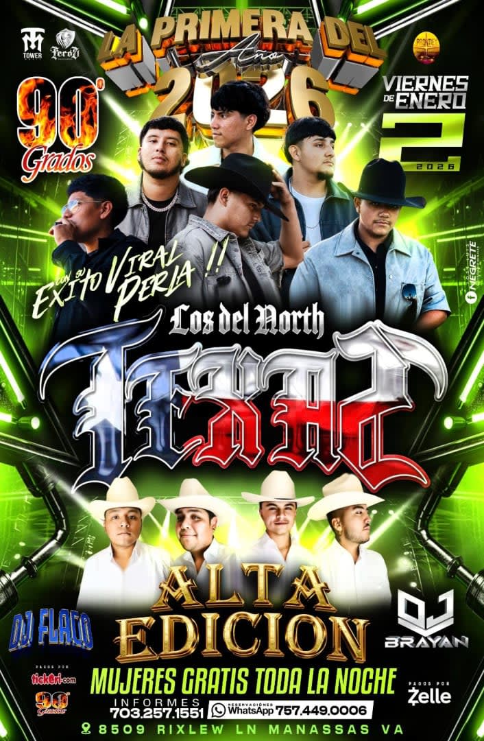 Event - LA PRIMERA DEL AÑO 2026 - Manassas, Virginia - January 2, 2026 | concert tickets