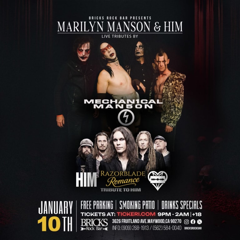 Event - MARILYN MANSON & HIM LIVE TRIBUTES BY MECHANICAL MANSON AND RWZORBLQDE ROMANCE  - Maywood, California - January 10, 2026 | concert tickets