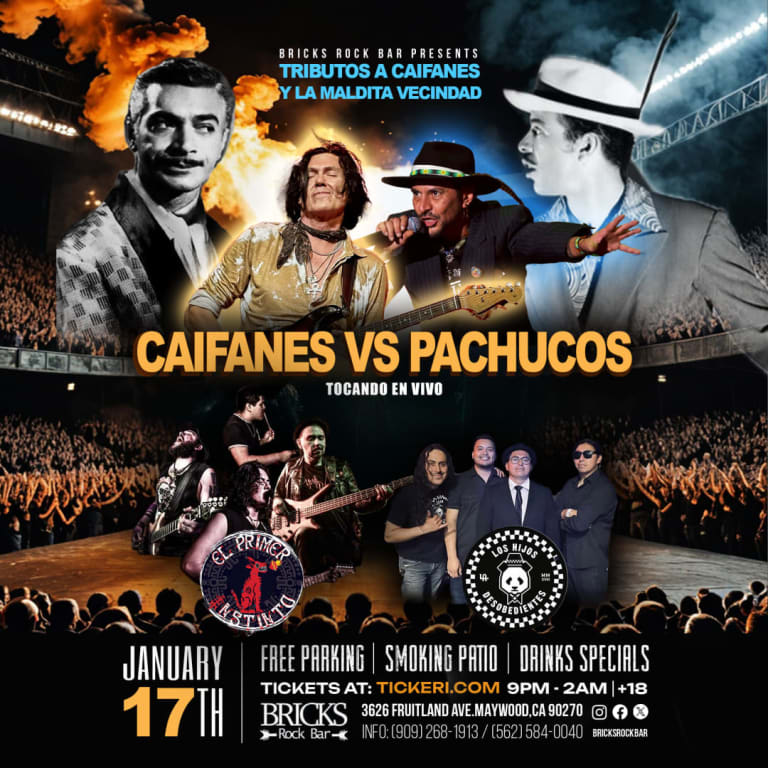 Event - CAIFANES VS PACHUCOS EL PRIMER INSTINTO Y LOS HIJOS DESOBEDIENTES EN VIVO.  - Maywood, California - January 17, 2026 | concert tickets