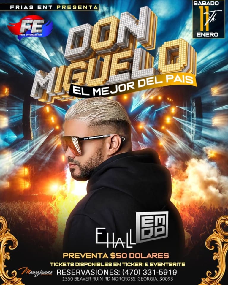 Event - Don míguelo  - Norcross, GA - dom, 11 de enero de 2026} | concert tickets