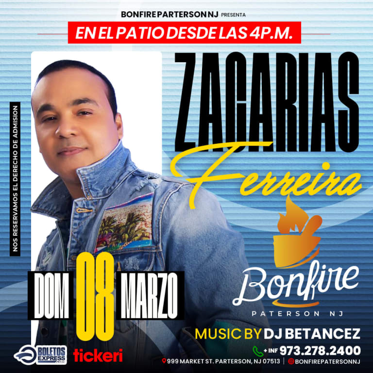 Event - ZACARIA FEREIRA - Paterson, New Jersey - March 8, 2026 | concert tickets