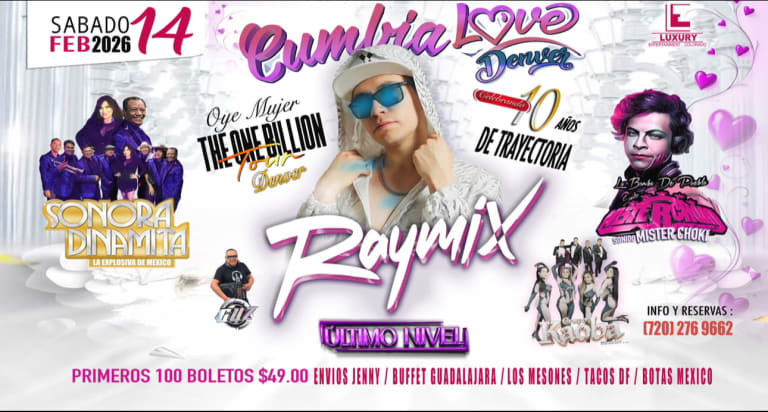 Event - Ultimos de $49.00 para Raymix, Sonora Dinamita y mas 14 de Feb - Denver, Colorado - February 14, 2026 | concert tickets