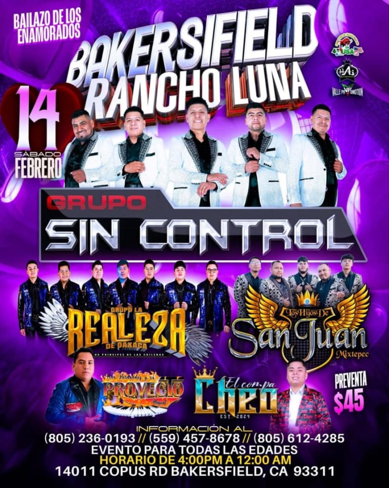 Event - BAILAZO DE LOS ENAMORADOS - Bakersfield, CA - Sat, February 14, 2026} | concert tickets