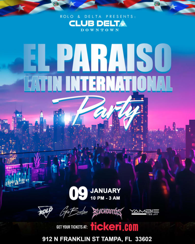 Event - El Paraiso Latin Fridays @ dowtown Delta - Tampa, FL - vie, 9 de enero de 2026} | concert tickets