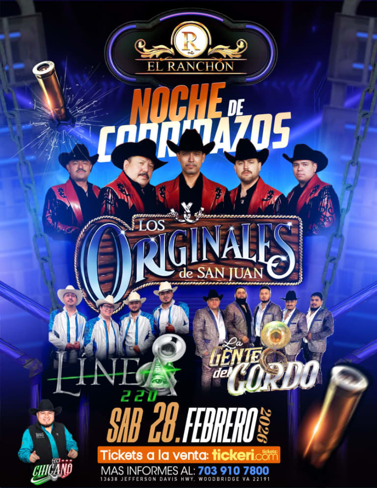 Event - NOCHE DE CORRIDAZOS - Woodbridge, Virginia - February 28, 2026 | concert tickets