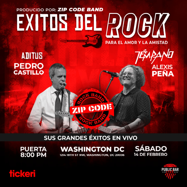 Event - Exitos del Rock para el Amor y la Amistad  - Washington, District Of Columbia - sáb, 14 de febrero de 2026} | concert tickets