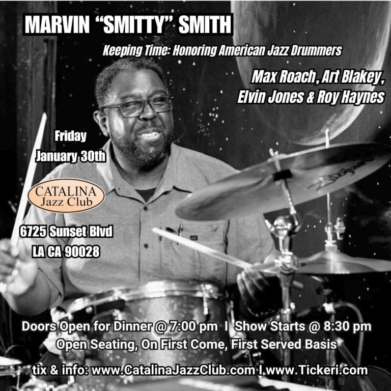 Event - Marvin "Smitty" Smith: Honoring American Jazz Drummers - Los Angeles, CA - Fri, January 30, 2026} | concert tickets