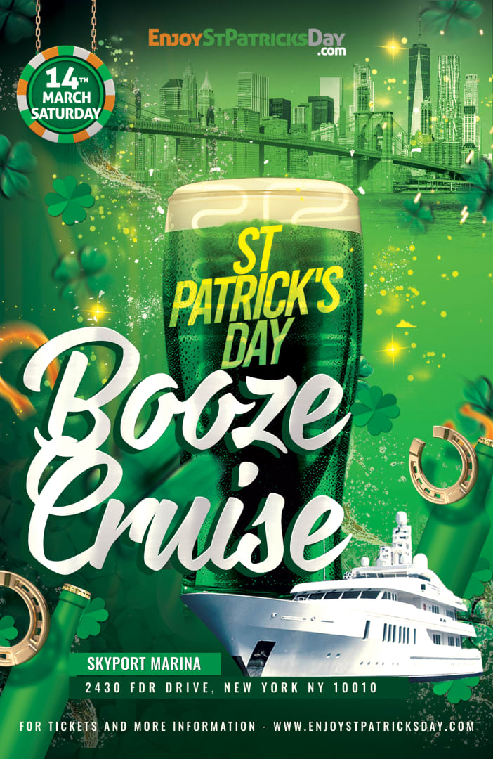 Event - St Patrick's Day Party Booze Cruise in New York City with Drinks, Live DJ - Saturday March 14, 2026 - New York, NY - Sat, March 14, 2026} | concert tickets