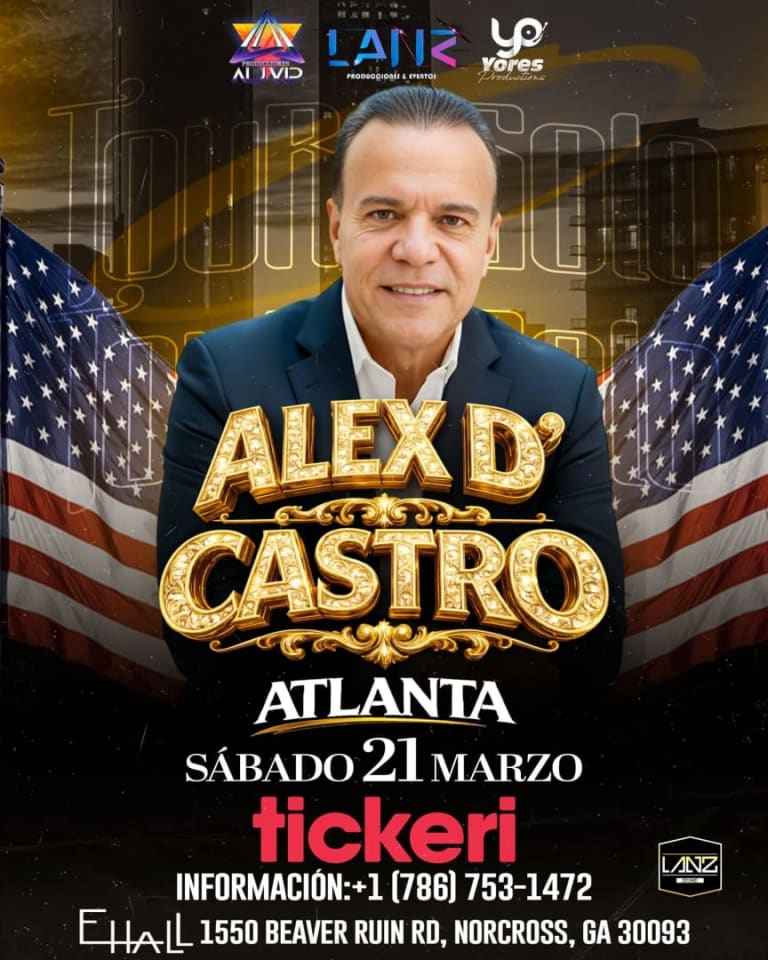 Event - Alex D'Castro en vivo en Atlanta - Norcross, GA - sáb, 21 de marzo de 2026} | concert tickets