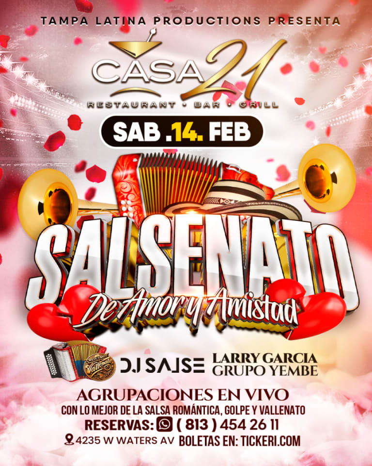 Event - SALSENATO DE AMOR Y AMISTAD  - Tampa, FL - sáb, 14 de febrero de 2026} | concert tickets