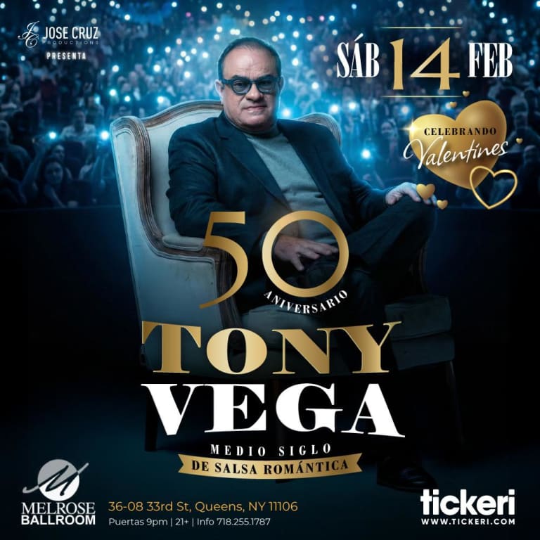 Event - Tony Vega 50 Aniversario Concierto en New York - New York, NY - Sat, February 14, 2026} | concert tickets