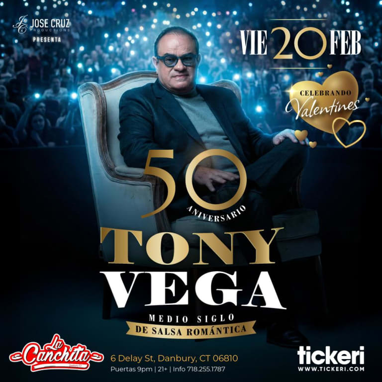 Event - Tony Vega 50 Aniversario Concierto en Connecticut - Danbury, CT - vie, 20 de febrero de 2026} | concert tickets