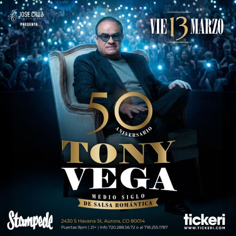 Event - Tony Vega 50 Aniversario Concierto en Denver - Aurora, CO - vie, 13 de marzo de 2026} | concert tickets