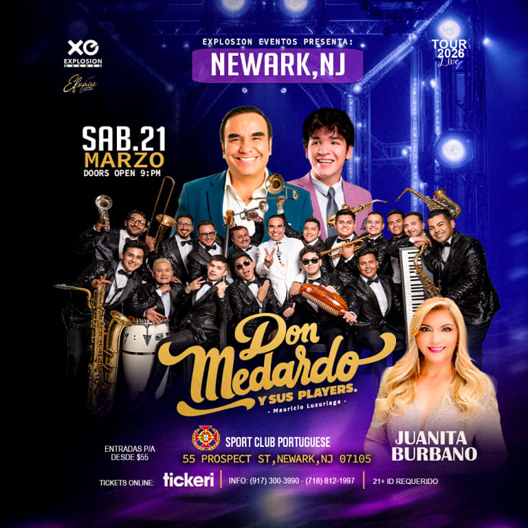 Event - Newark, NJ en concierto Don Medardo y sus player Juanita Burbano y mas.. - Newark, NJ - Sat, March 21, 2026} | concert tickets